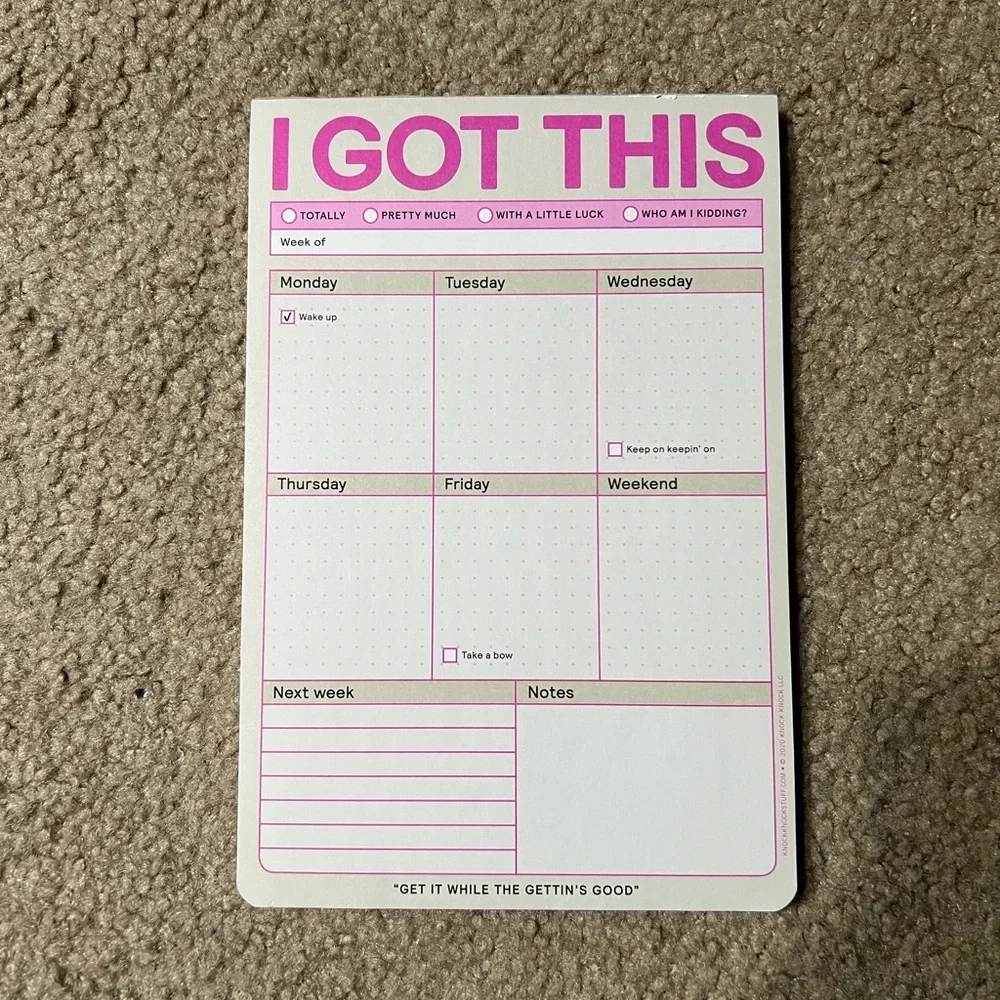 Knock Knock Weekly Note Pads